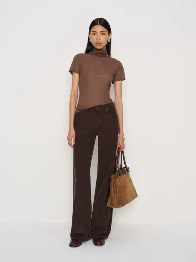 Reformation Coreen Knit Top In Brown