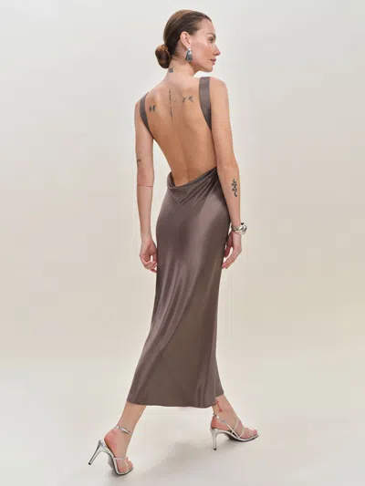 Reformation Corey Satin Dress In Magnetic