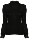 Reformation Cori Ribbed Turtleneck Sweater In Black