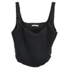 Reformation Corset Top In Black Polyester In Black