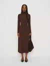 Reformation Cory Knit Dress In Brown