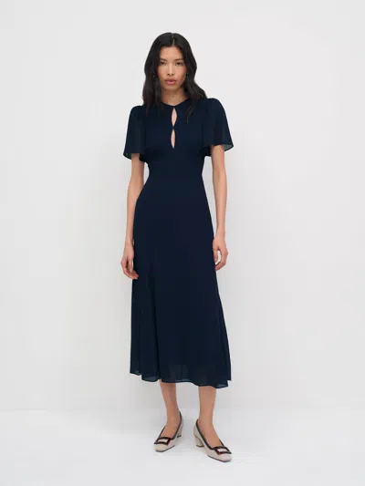 Reformation Corynn Dress Blue 4