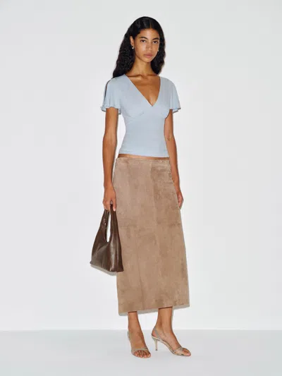 Reformation Cosette Knit Top Blue Large