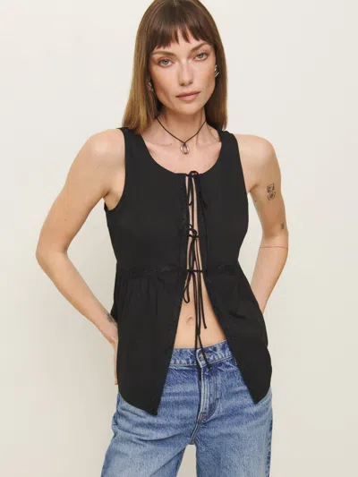 Reformation Cosmia Top In Black