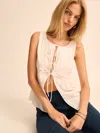 Reformation Lucinda Silk Top In White