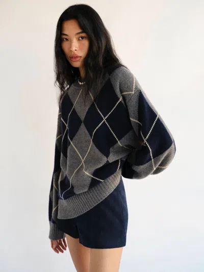 Reformation Cove Cashmere Oversized Sweater In Black