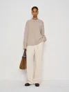 Reformation Cove Cashmere Oversized Crew In Gray