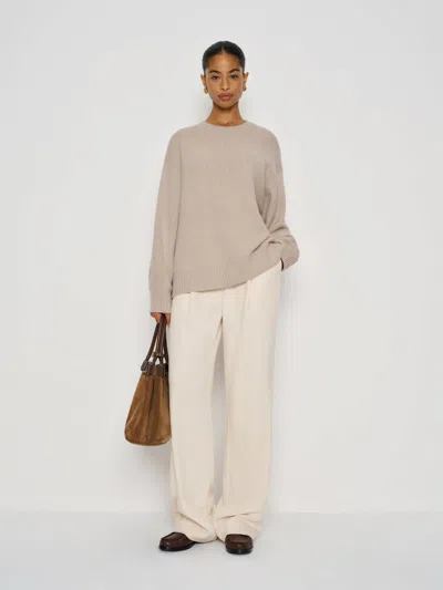 Reformation Cove Cashmere Oversized Crew In Gray