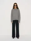Reformation Cove Cashmere Oversized Crew In Gray