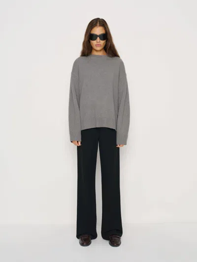 Reformation Cove Cashmere Oversized Crew In Gray