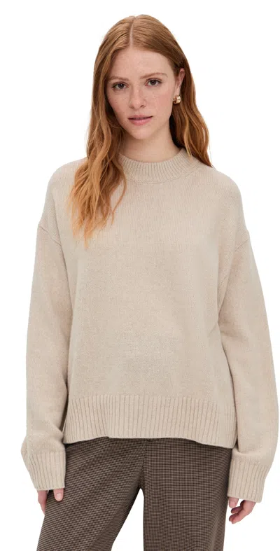 Reformation Cove Cashmere Oversized Crew Wheat In Neutral