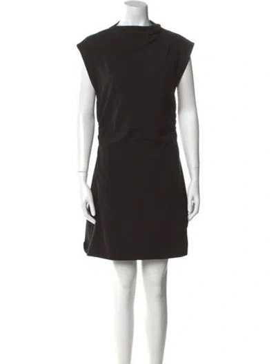 Pre-owned Reformation Cowl Neck Mini Dress In Black