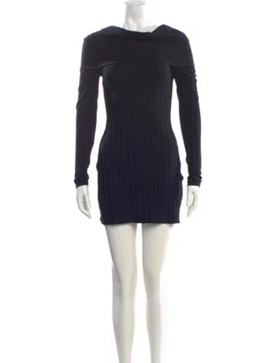 Pre-owned Reformation Cowl Neck Mini Dress In Black