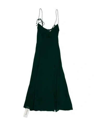 Pre-owned Reformation Cowl Neck Mini Dress In Green