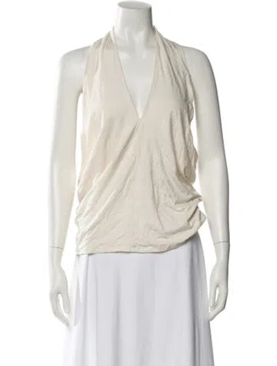 Pre-owned Reformation Cowl Neck Sleeveless Blouse In Neutral
