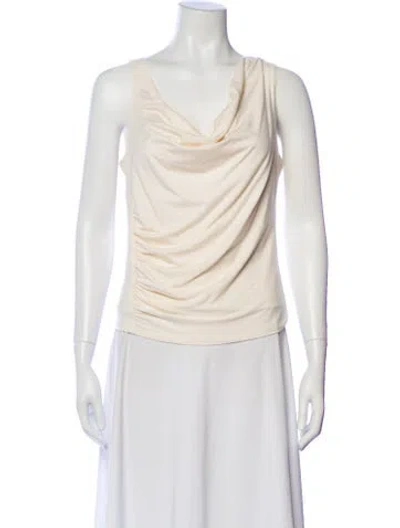 Pre-owned Reformation Cowl Neck Sleeveless Blouse W/ Tags In Neutral