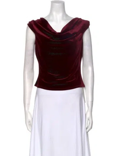 Pre-owned Reformation Cowl Neck Sleeveless Crop Top In Brown