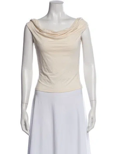 Pre-owned Reformation Cowl Neck Sleeveless Top In Neutral