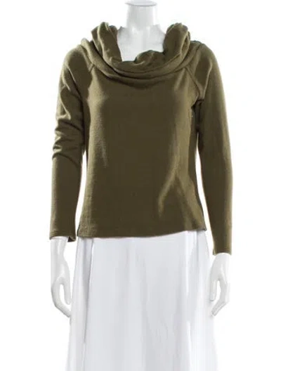 Pre-owned Reformation Cowl Neck Sweater In Green