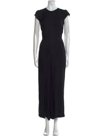 Pre-owned Reformation Crew Neck Jumpsuit In Black