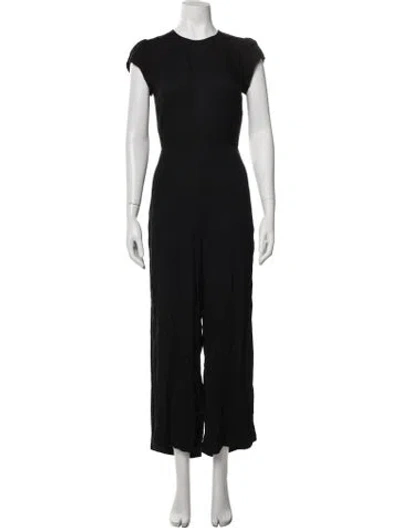 Pre-owned Reformation Crew Neck Jumpsuit In Black