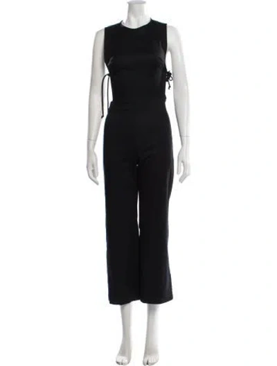 Pre-owned Reformation Crew Neck Jumpsuit In Black