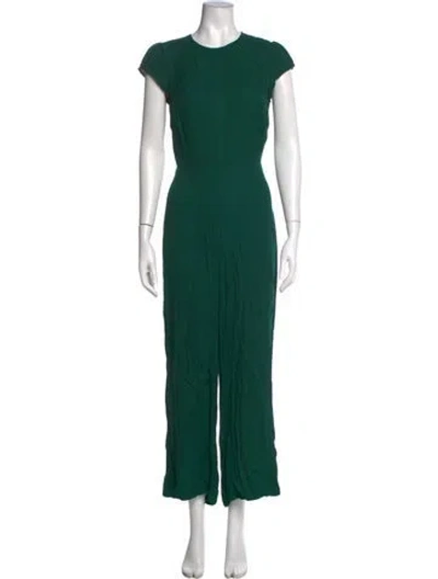 Pre-owned Reformation Crew Neck Jumpsuit In Green