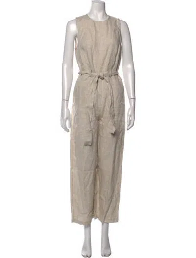 Pre-owned Reformation Crew Neck Jumpsuit In Neutrals