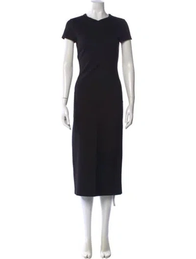 Pre-owned Reformation Crew Neck Long Dress In Black