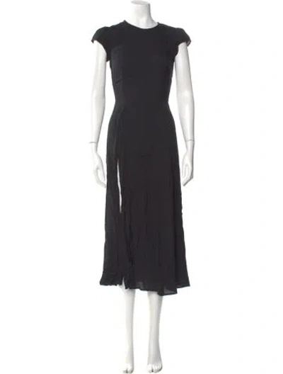 Pre-owned Reformation Crew Neck Long Dress In Gray