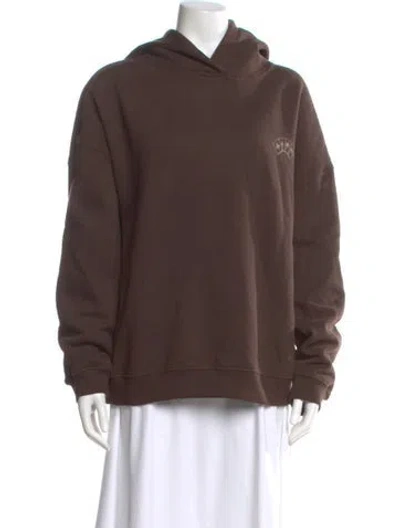 Pre-owned Reformation Crew Neck Long Sleeve Hoodie W/ Tags In Brown