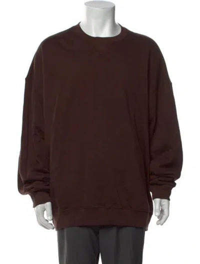 Pre-owned Reformation Crew Neck Long Sleeve Pullover In Brown