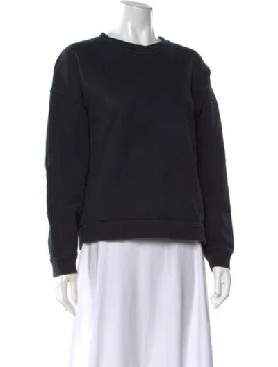 Pre-owned Reformation Crew Neck Long Sleeve Sweatshirt In Black