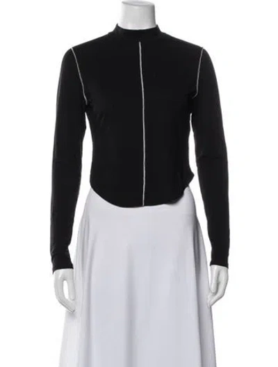 Pre-owned Reformation Crew Neck Long Sleeve Sweatshirt In Black