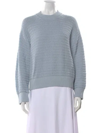 Pre-owned Reformation Crew Neck Long Sleeve Sweatshirt In Blue