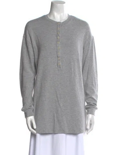 Pre-owned Reformation Crew Neck Long Sleeve Sweatshirt In Gray