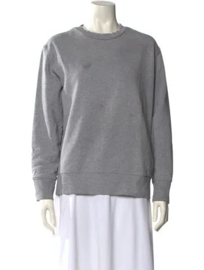 Pre-owned Reformation Crew Neck Long Sleeve Sweatshirt In Gray