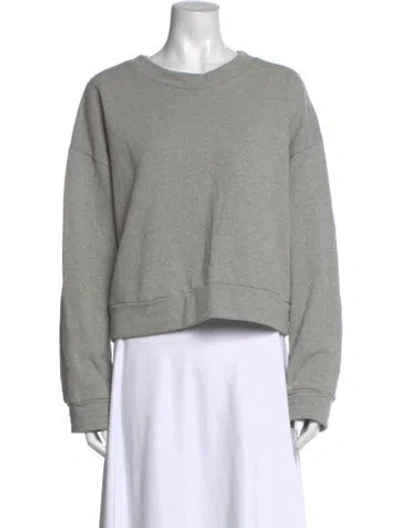 Pre-owned Reformation Crew Neck Long Sleeve Sweatshirt In Gray