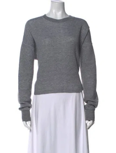 Pre-owned Reformation Crew Neck Long Sleeve Sweatshirt In Grey/metallic