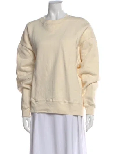 Pre-owned Reformation Crew Neck Long Sleeve Sweatshirt In Neutral