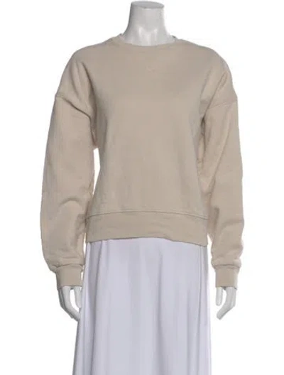 Pre-owned Reformation Crew Neck Long Sleeve Sweatshirt In Neutral