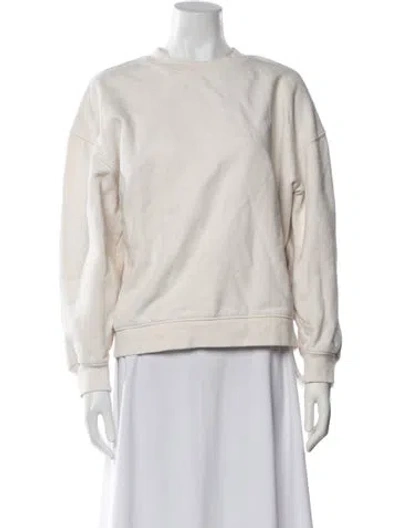 Pre-owned Reformation Crew Neck Long Sleeve Sweatshirt In Neutrals