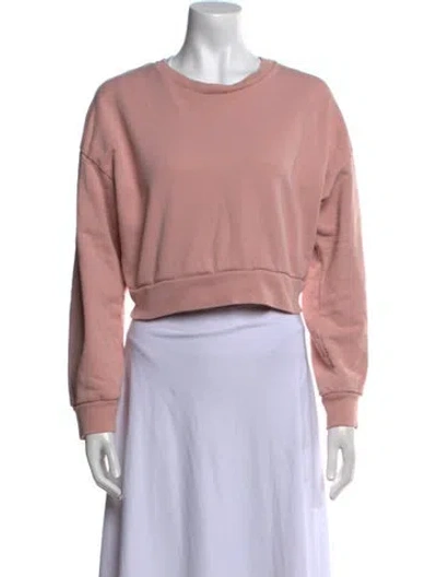 Pre-owned Reformation Crew Neck Long Sleeve Sweatshirt In Pink