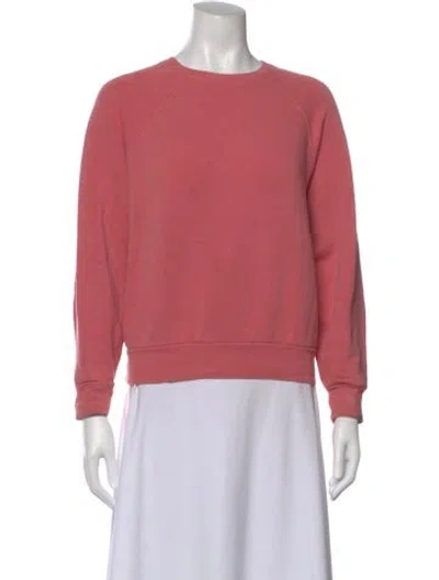 Pre-owned Reformation Crew Neck Long Sleeve Sweatshirt In Pink