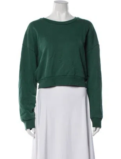 Pre-owned Reformation Crew Neck Long Sleeve Sweatshirt W/ Tags In Green