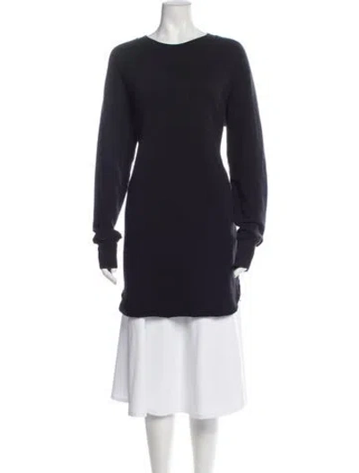 Pre-owned Reformation Crew Neck Long Sleeve Tunic In Black