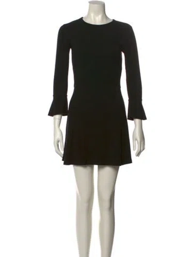 Pre-owned Reformation Crew Neck Mini Dress In Black