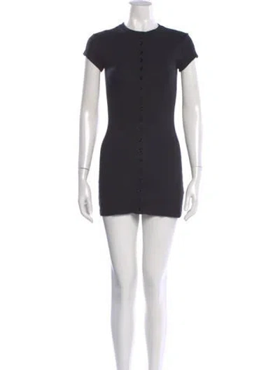 Pre-owned Reformation Crew Neck Mini Dress In Gray