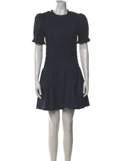 Pre-owned Reformation Crew Neck Mini Dress In Gray