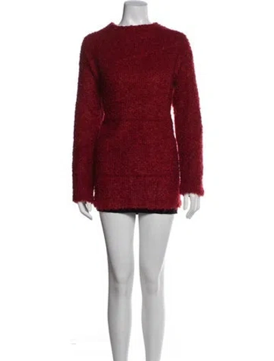 Pre-owned Reformation Crew Neck Mini Dress In Red